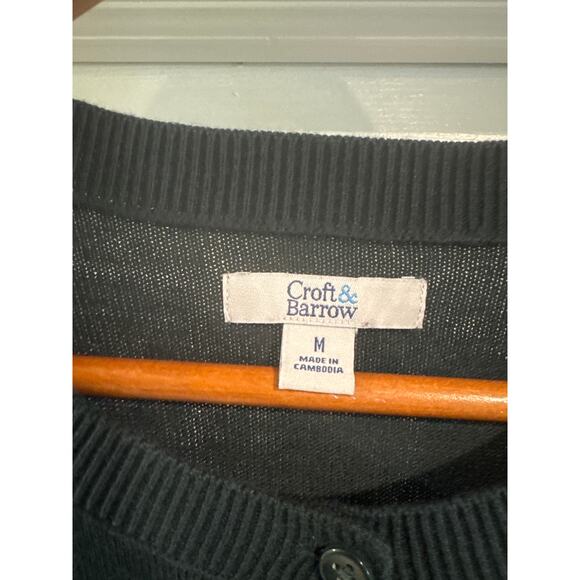 Croft & Barrow The Classic Cardigan Eternity Green Size M - Picture 4 of 9